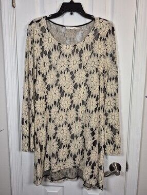 Blu Pepper Cream Crochet Lace Midi Dress Whimsigoth Boho Cottagecore Festival L